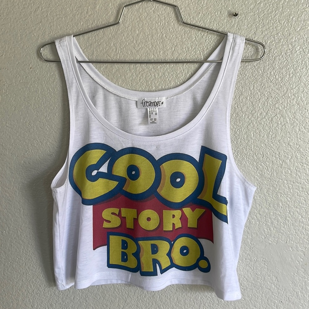 Cool story bro fresh tops crop top toy story Disney tee lightweight
